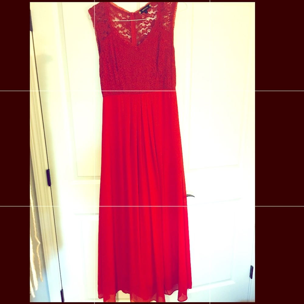 Red bridesmaid dress